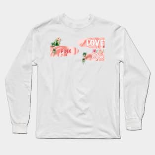 Love Flower Geometric Pink Colorful #41 Long Sleeve T-Shirt
